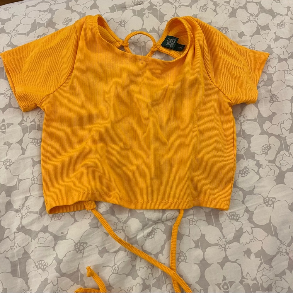 wild fable yellow crop top